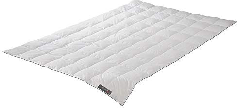 Badenia Trendline Comfort Daunendecke, Leichte Sommerdecke mit 90% Daunen & 10% Federn der Klasse I, 155 x 220 cm, Down Pass geprüft & Öko-Tex zertifiziert, produziert nach deutschem Qualitätsstandard