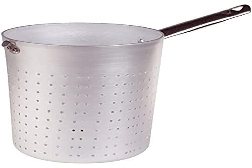 Pentole Agnelli Colapasta/Scaldapasta Cilindrico in Alluminio con Manico Tubolare, Acciaio Inossidabile, Argento, 26 cm