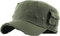 KBETHOS Cadet Army Cap Basic Everyday Military Style Hut (jetzt mit Versteck Pocket Version erhältlich), Olivgrün im Vintage-Stil mit Tasche, X-Large