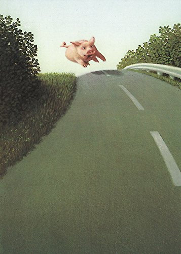 Inkognito Postkarte A6 • 5508 ''Autobahnsau Künstler: Michael Sowa • Satire • Fantastik • Neujahr