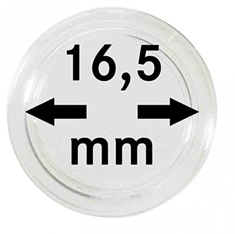 LINDNER Das Original Münzkapseln Innen-Ø 16,5 mm, 10er-Packung