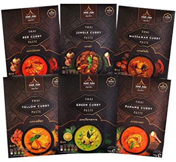 Taster Bundle - Traditional Thai Curry Paste by Mae Jum (6 Packs x 70g)