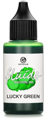 30ml Fluids Alcohol Ink LUCKY GREEN, Alkoholtinte für Fluid Art und Resin, grün