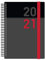Collins Delta A6 Terminplaner 2020–2021, Wochenansicht, Rot