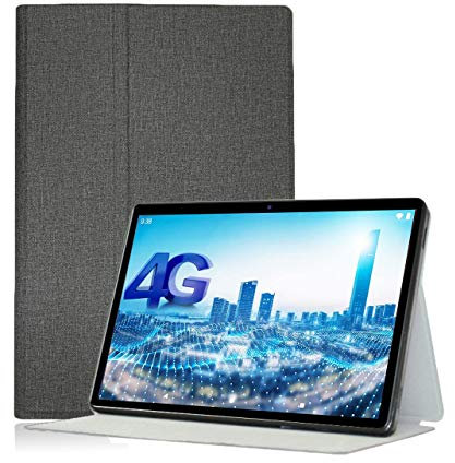 YGoal Hülle für YESTEL T5/Black-view Tab8, Premium PU Leder und PC Back Case Leicht Folio Case Cover für YESTEL T5 10 Zoll Tablet, Grau