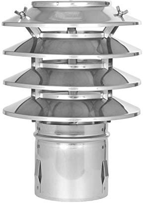 Schornsteinaufsatz Lamellenaufsatz HUBO1E | Edelstahl | Ø 150 mm