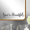 Inspirierende Wandspiegel-Aufkleber, You're Beautiful Positive, für Badezimmer, Wand-Sprüche, motivierende Wand-Zitate, zum Abziehen und Aufkleben