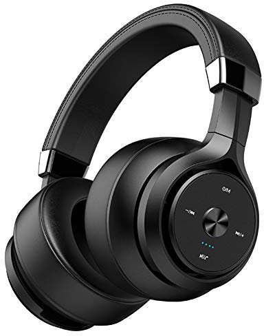 Gaming Headset, Noise Canceling Microphone Headphone with Memory Foam Earpads and Heavy Bass Noise Reduction Quad-core Dual Dynamic for PC, Mac, Laptop (Black)