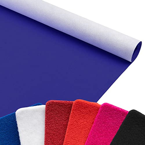 Primaflor Event-Teppich Meterware Salsa - Blau, 1,00m x 1,00m, Viele Farben, Rutschfester Gangläufer, Schwer Entflammbarer Hochzeits-Läufer, B1 Messeteppich