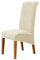 MILARAN Velvet Large Chair Covers for Dining Room, Soft Stretch Seat Slipcover for Large Dining Chair, Washable Removable Parsons Chair Protector, Set of 2,Cream