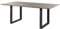 MASSIVMOEBEL24.DE Esstisch Akazie 220x100 grau lackiert/U-Beine Anth. matt Swiss Edge