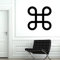 QIANGTOU Looped Knot Vinyl Wandtattoo Wohnzimmer skandinavischen nordischen Wikinger Wandaufkleber Esszimmer Schlafzimmer Dekor Zubehör 75x75cm