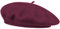 Van Der Rich ® - Baskenmütze (100% Wolle) Französisch Einfarbig - Damen (Bordeaux, One Size)