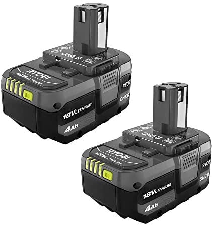 Ryobi PBP2005 ONE+ (Plus) Batterie lithium-ion 18 V 4,0 Ah compatible avec plus de 225 outils ONE+ 18 V (lot de 2)