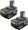 Ryobi PBP2005 ONE+ (Plus) Batterie lithium-ion 18 V 4,0 Ah compatible avec plus de 225 outils ONE+ 18 V (lot de 2)