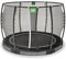 EXIT Toys Allure Premium Rundes Bodentrampolin - ø305cm - Extra Lange Federn für erfahrene Springer - Mit Fußschutzsystem - Premium-Sicherheitsnetz - Wasserabweisend - Rundes Bodentrampolin - Schwarz