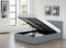 MODERNIQUE® Grey Faux Leather Storage Ottoman Gas Lift Up Bed Frame in Single, Small Double, Double, King & Super King size (4ft6 Double)