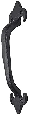 Old Hill Ironworks 175mm Antique Fleur de LYS Pull Handles, Black