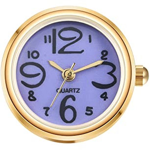 JewelryWe Ringuhr Fingeruhr Damen Ultradünn Rund Analog Quarz Ring Uhr Verstellbar Fingerringuhr Uhrenring Gold Lila
