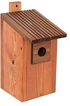 Nistkasten-Vogelhaus-Meisenkasten-Nisthohle,aus Holz Natur,wetterfest, Massivholzkonstruktion