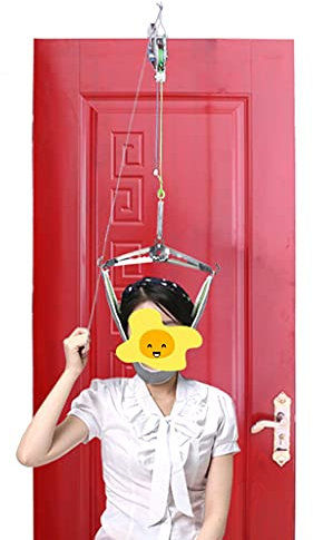 FOOJO Über der Tür Haltungskorrektor Türaufhängung zervikale Traktion, Haushalts-Hals-Stretch-Korrektur-Traktion, Physiotherapie-Wirbelsäulendekompressionsgerät zervikales Hals-Traktionsgerät