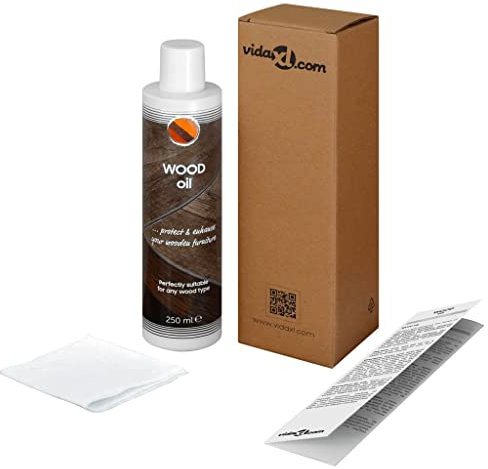VACARX Holzöl für Möbel, 250 ml, Artikelfarbe: Braun und Weiß