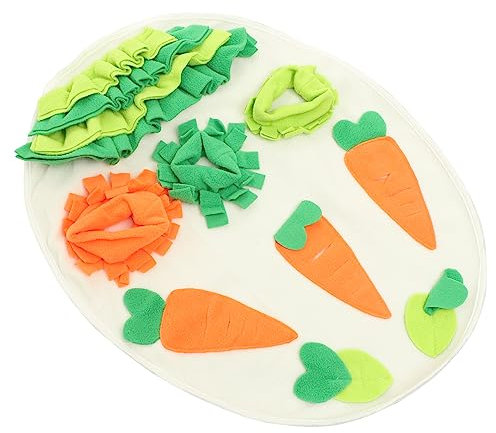 POPETPOP Pet Sniffing Pad Schnüffelmatte Für Hamster Zahnspielzeug Für Welpen Futtermatte Für Hamster Hunde Fütterungsmatte Futterteppich Für Hamster Beißspielzeug Stoff Gras Chinchilla