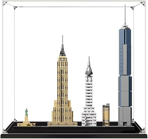 Acrylvitrine für Lego 21028 Architecture New York City, staubdicht(3mm)