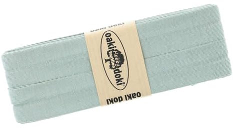 3m Oaki Doki Tricot de Luxe Jersey-Schrägband Einfassband elastisch 65 Farben, Farbe:zementgrau
