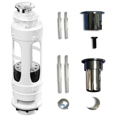 Mecanismo descargador de cisterna doble botón media luna y sol compatible con cisternas Roca A822502100 Victoria y muchos más