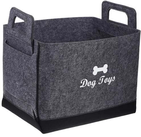 BUGUUYO Hundespielzeug Aufbewahrungsbox Aus Filz Faltbarer Und Stylischer Korb Für Haustierbedarf Für Ordnung Und Platzersparnis Im Zuhause