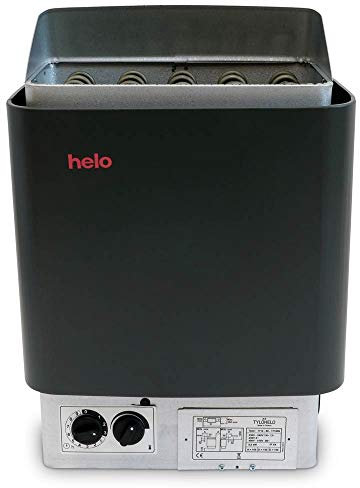 POOL Total Helo Saunaofen Cup 90 STJ | 9,0 kW 400 V | Mit eingebauter Steuerung | Wandmontage | Wandbefestigungsmaterialien enthalten