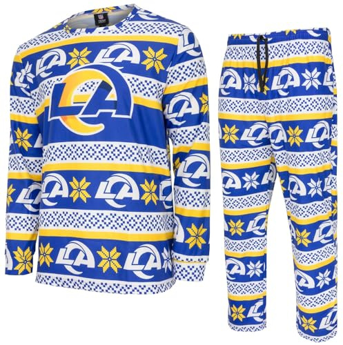 FOCO NFL Winter Xmas Pyjama Schlafanzug Los Angeles Rams - L