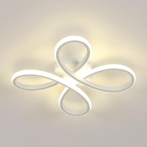 Comely LED Deckenleuchte, 30W 3500LM Deckenlampe Modern aus Acryl,4500K Natürliches Licht Deckenbeleuchtung LED für Balkon Diele Schlafzimmer Wohnzimmer Küche Esszimmer