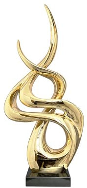 Tauzveok Flamme deko skulpturen, skulptur deko Golden, Modern Abstrakte Kunts Statue, Wohnzimmer Schlafzimmer Dekoration Skulpturen Und Statuen, Harz,Gold