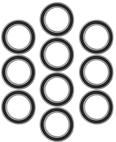 Yctze 6805-2RS Kugellager, 10 Stück gummierte Dichtung Tiefe Nut Lager, 25mm*37mm*7mm, Metalllager, Rillenkugellager