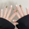 24pcs Short Square False Nails Green White Press on Nails Fake Nails Glue on Nails Stick on Nails Removable Acrylic Nails Gifts Women Girls Nail Art Accessories