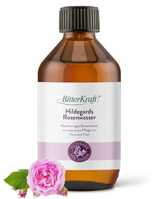 BitterKraft! Eau de rose 250 ml – Soin naturel du visage d'après Hildegard von Bingen – Tonique pour le visage – Fabriqué en Allemagne
