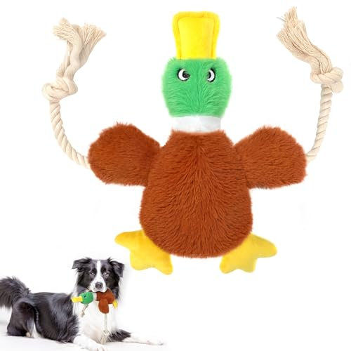 Fida Dog Toys for Aggressive Chewers, Dog Toys to Keep Them Busy, Squeaky Dog Toys for Large Dogs, Intactive Dog Rope Toy Plush Duck Dog Toys for Small Medium Dogs