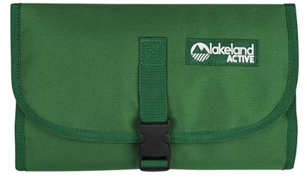 Lakeland Active Eskdale Trousse de toilette de voyage pliable à suspendre pour homme et femme, vert forêt, Taille unique, Trousse de toilette