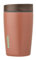 Owala SmoothSip Slider Insulated Stainless Steel Coffee Tumbler, Reusable Iced Coffee Cup, Hot Coffee Travel Mug, BPA Free 12 oz, Grey/Brown (Cozy Cocoa)