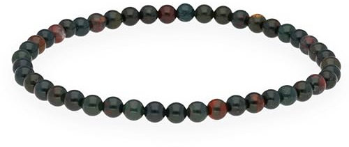 Lebensquelle Plus Heliotrop Mini Kugelarmband | 4-5mm Armband | Hochwertiges Edelsteinarmband 19 cm flexibel