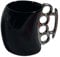 NYSDM Creative Porcelain Cup Explosion-Proof Brass Knuckle Mug Fist Boxing Cup Solid Color Curved Irregular High Temperature