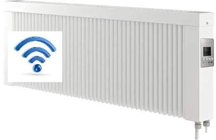 anapont Riscaldamento elettrico di alta qualità con controllo app W-Lan, radiatore elettrico con pietra refrattaria – con termostato – a risparmio energetico – Made in Germany (Ana-Smart Wifi/W-lan,