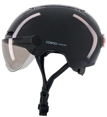 Cosmo Connected Cosmo Fusion Casque de vélo Adulte Unisexe, Antracythe Brillant, Taille Unique
