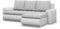Mebligo - Ecksofa mit Schlaffunktion und 2 Bettkasten Grau + Grau 230x89x159 (BxHxT) FORESTA - Rechts Eckcouch, Sofas & Couches, Couch L Form, Cauchsofa, Sofa Wohnzimmer
