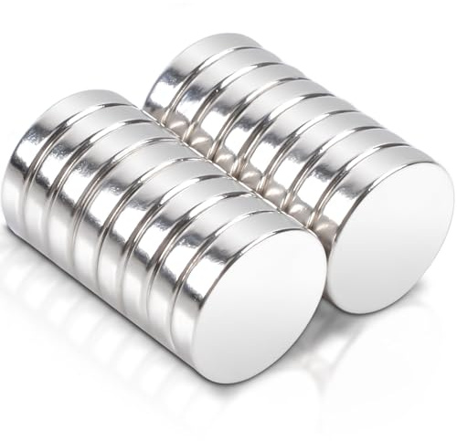 16 Stück 14x3mm Neodym Magnete Extra Stark, Magnete Stark Kleine Magnet Runde Mini Magneten Starke Magnet für Magnettafel, Kühlschrank, Whiteboard, Handwerk, Pinnwand, Küche, Basteln, Büro
