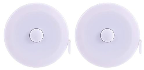 2 Stück Massband Körper, Suiyeejan 200cm/79 Zoll Einziehbares Maßband, Weiches Körpermaßband, Schneidermaßband Measuring Tape zum Messen von Länge, Brust, Taille, Weiß Weiß