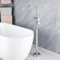 BiaoTeng Badewannenarmatur Freistehend Messing Heiß und Kalt mit Handbrause Badarmatur Badewanne Freistehend Chrom