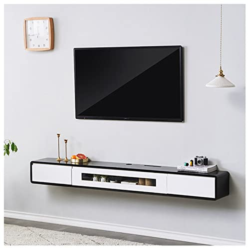Schwimmende TV-Konsole Wand-Entertainment-Regal mit Schubladen und Lagerung für Wohnzimmer Schlafzimmer Medienraum modernes Design (C 120 x 24 x 20 cm)